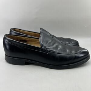 Allen Edmonds Steen Casual Loafers Men Size 10.5 D Black Leather Slip On Shoes